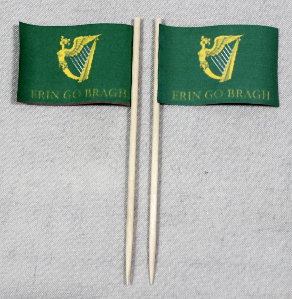 Party-Picker Flagge Erin go Bragh Irland Papierfähnchen in Spitzenqualität 50 Stück Beutel