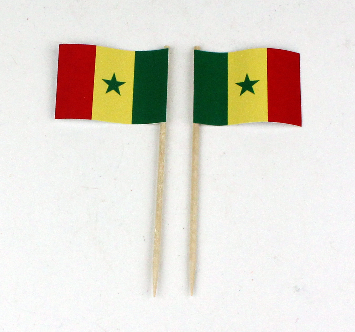 Picker_Senegal Party-Picker Flagge Senegal Papierfähnchen in Spitzenqualität 50 Stück Beutel