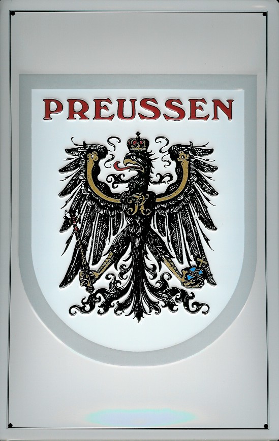 Blechschild Nostalgieschild Preussen Adler Wappen Preußen