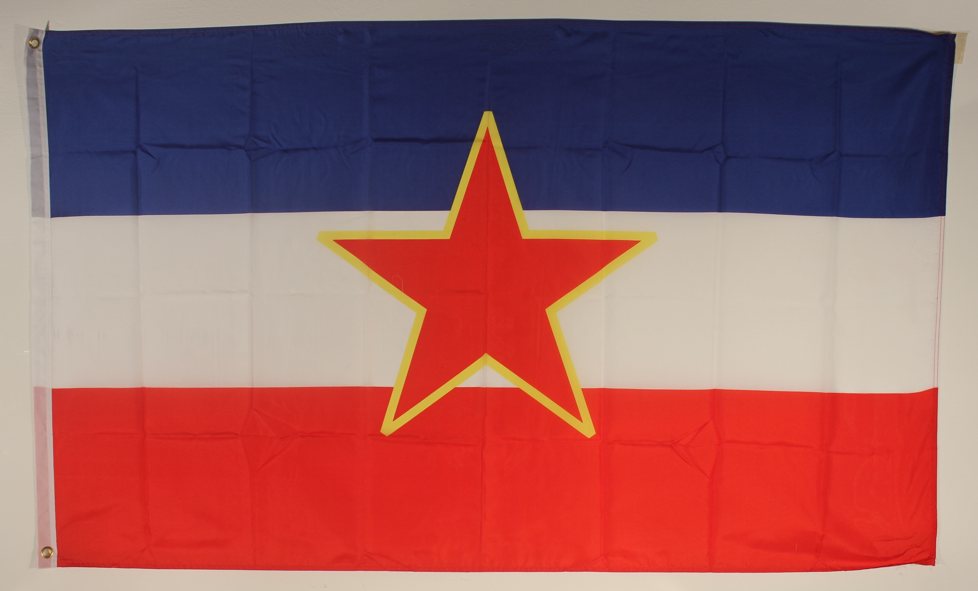 Flagge Fahne : Jugoslawien mit Stern Jugoslawienflagge Nationalflagge Nationalfahne