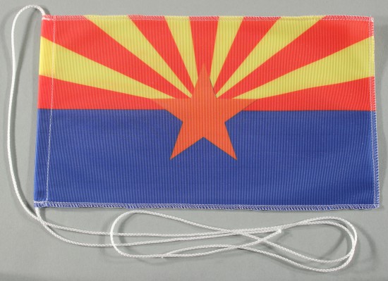 1085tischfahne-arizona Tischflagge Arizona USA Bundesstaat US State 25x15 cm optional mit Holz- oder Chromständer Tischfahn