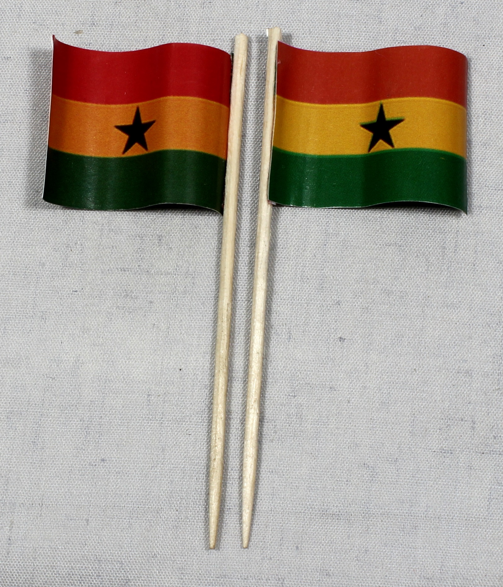 Party-Picker Flagge Ghana Papierfähnchen in Spitzenqualität 50 Stück Beutel