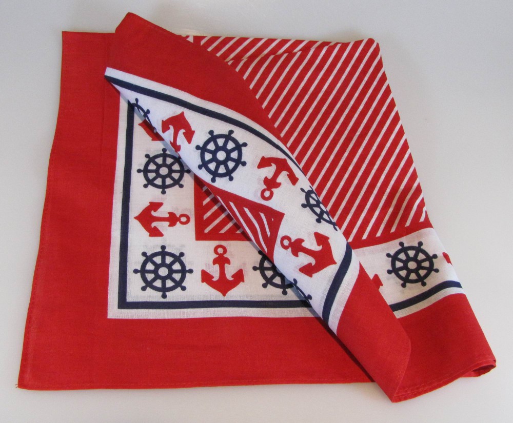 halstuch_steuerrad_anker_rot Vierecktuch Steuerrad 54x54 cm rot Halstuch