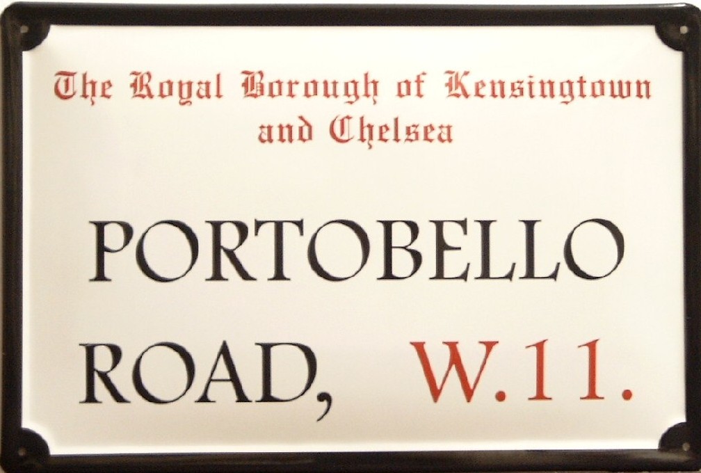 Blechschild Nostalgieschild Portobello Road London Strassenschild