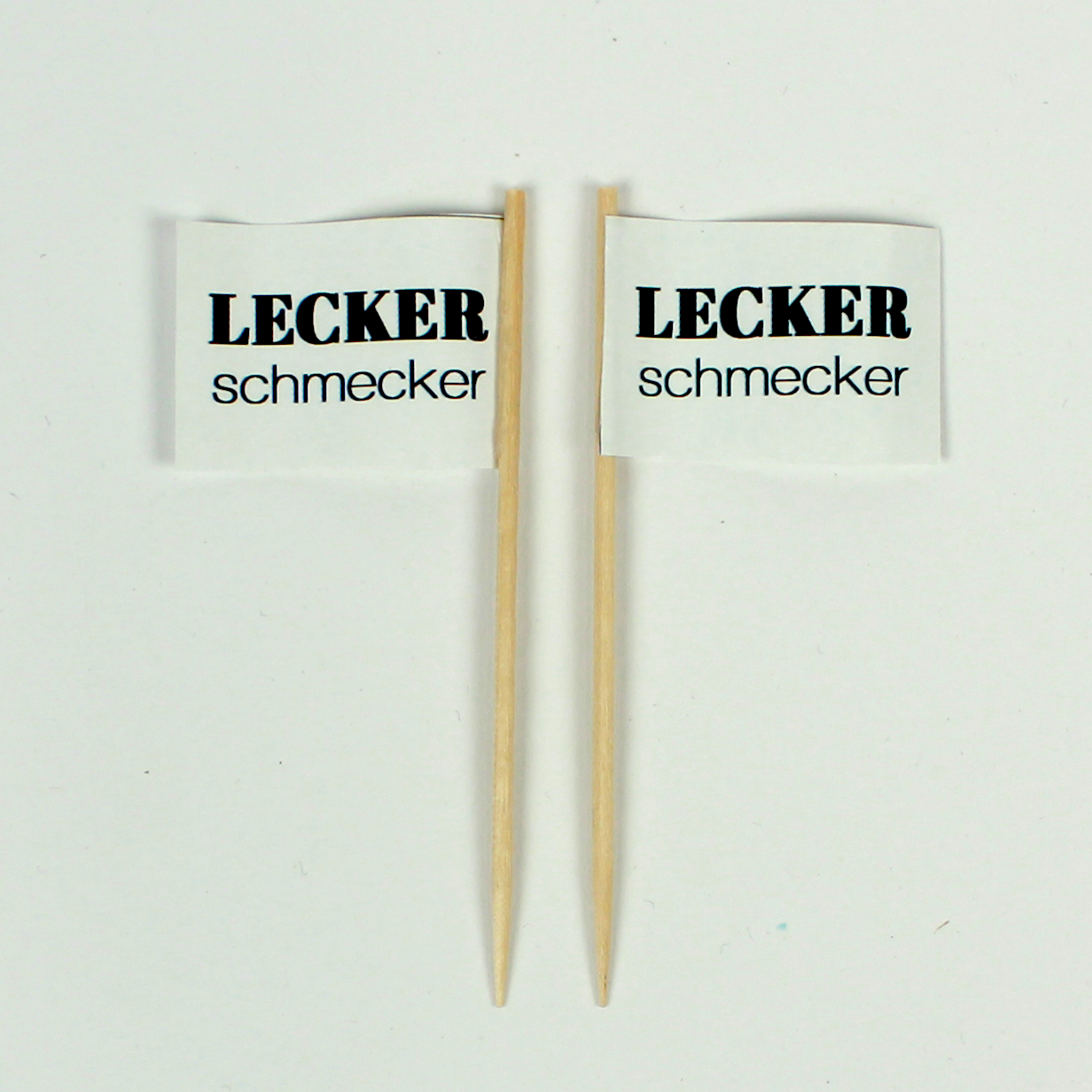 Lecker-schmecker-schwarz-weiss Party Picker Lecker Schmecker Papierfähnchen