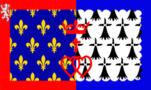 Flagge Fahne : Pays de la Loire Frankreich