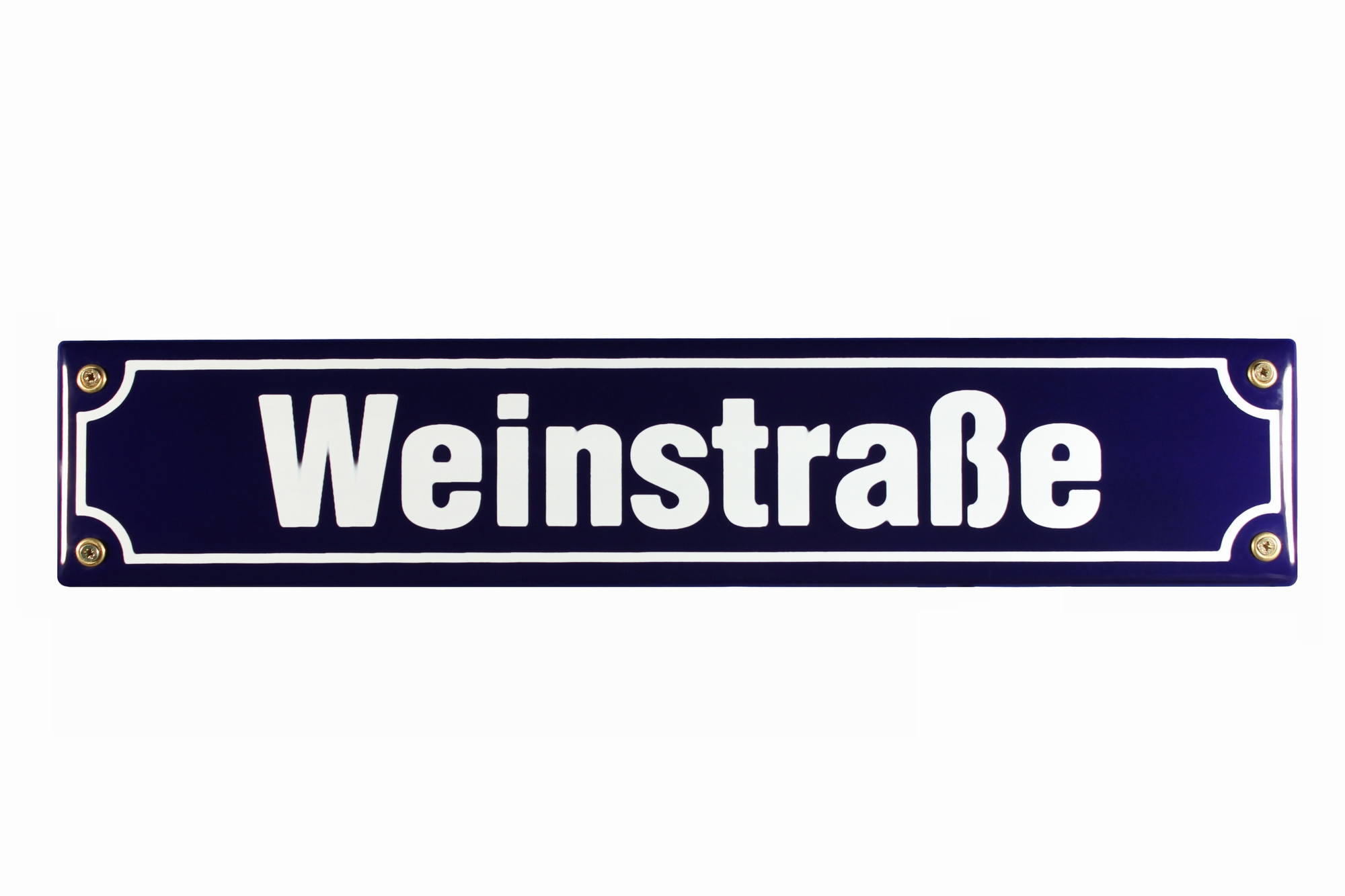 Strassenschild Weinstrasse 40x8 cm Email Weinlokal Strassen Schild Emaille