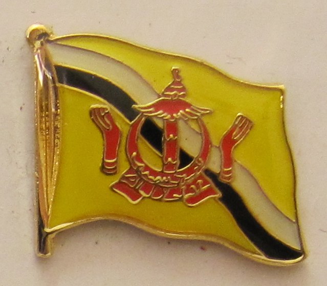 pin_flagge_brunei Brunei Pin Anstecker Flagge Fahne Nationalflagge