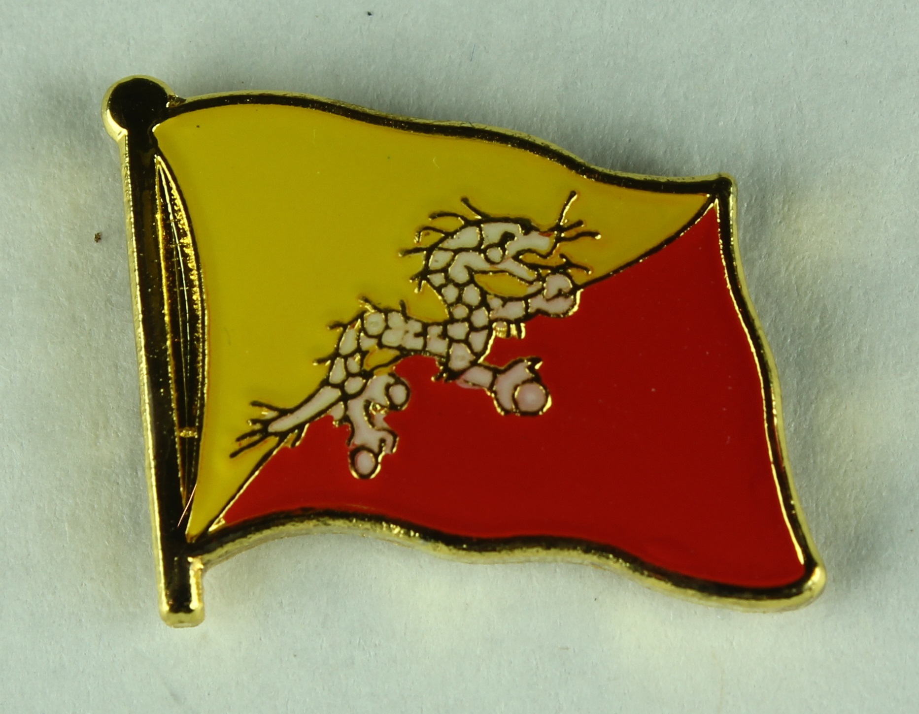 pin_flagge_bhutan Bhutan Pin Anstecker Flagge Fahne Nationalflagge