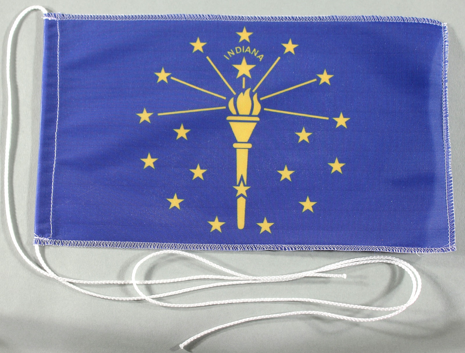 Tischflagge Indiana USA Bundesstaat US State 25x15 cm optional mit Holz- oder Chromständer Tischfahn