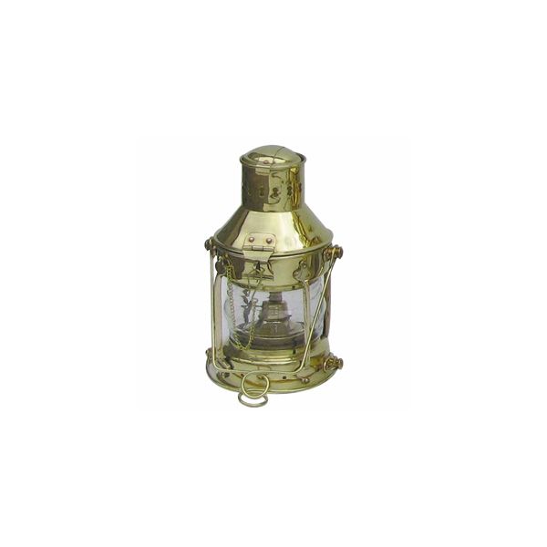 Ankerlampe-23cm-Petroleum Ankerlampe Schiffslampe 24cm Messing Petroleumbrenner