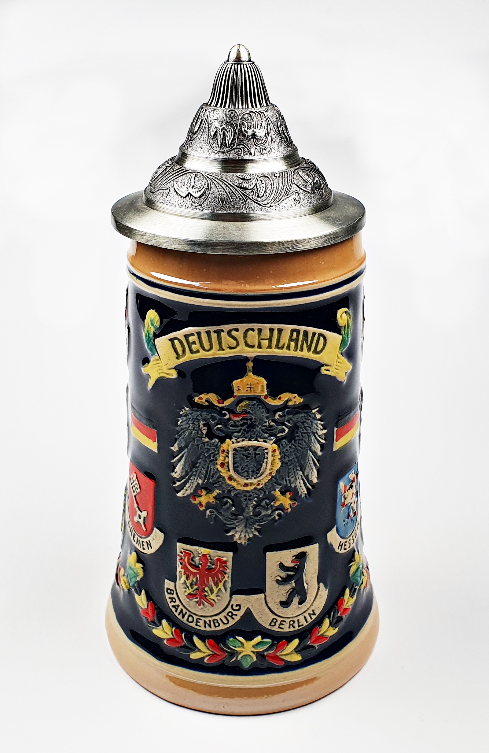 bierkrug-deutschland Bierkrug mit Deckel Deutschland Bundesländer 0,5 Liter