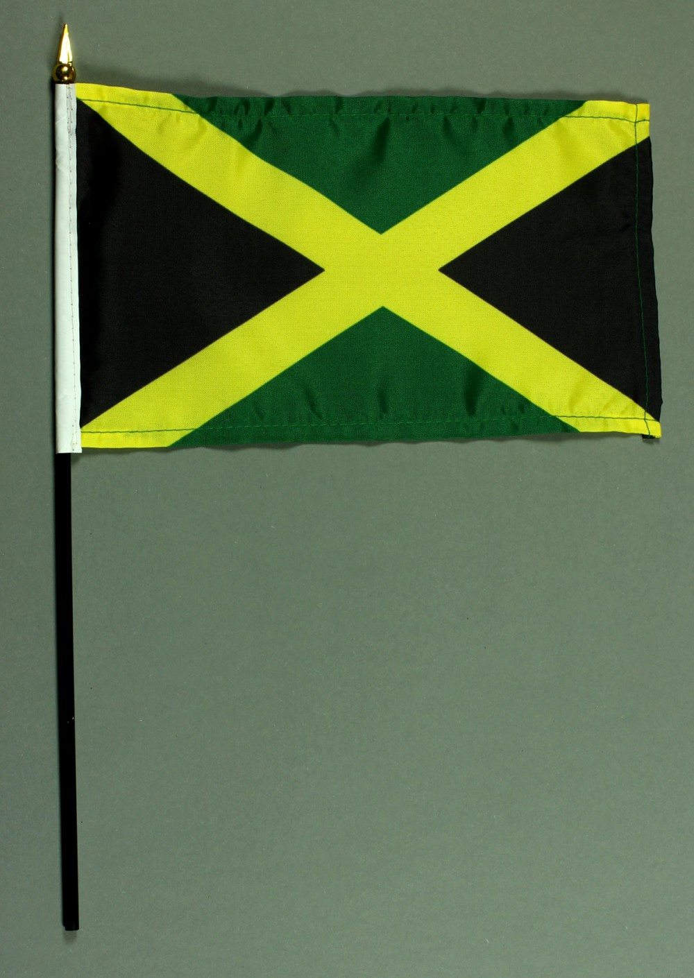 tischfahne-jamaika-15x25cm Tischflagge Jamaika 15x25 cm BASIC optional mit Tischflaggenständer