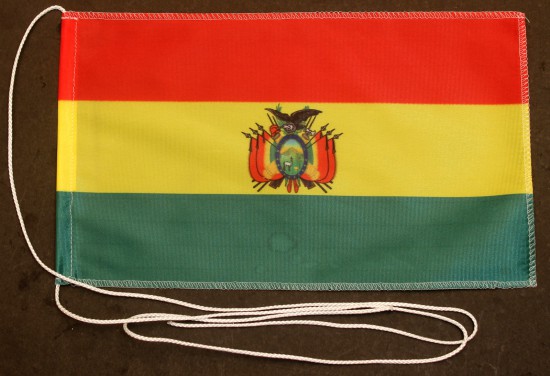 1145tischfahne-bolivien Tischflagge Bolivien 25x15 cm optional mit Holz- oder Chromständer Tischfahne Tischfähnchen