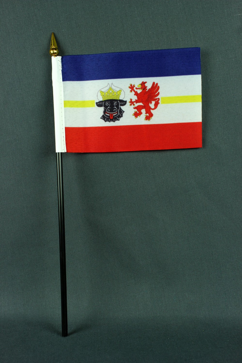 Kleine Tischflagge Mecklenburg Vorpommern 10x15 cm optional mit Tischfähnchenständer