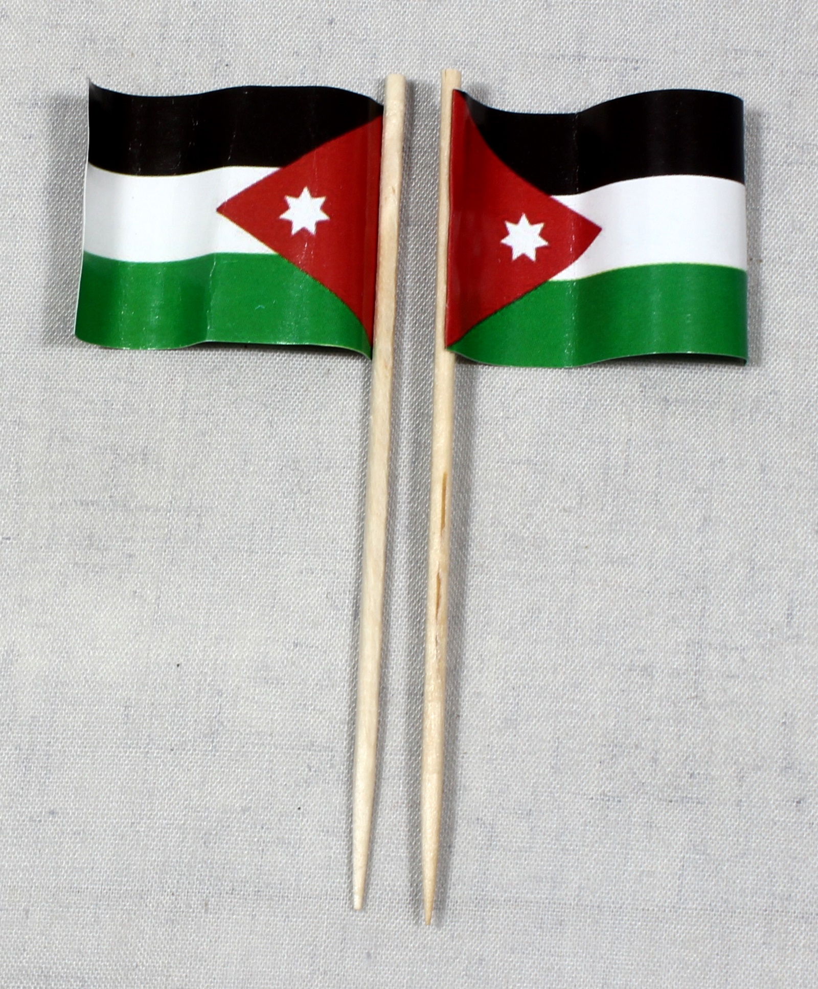 Party-Picker Flagge Jordanien Papierfähnchen in Spitzenqualität 50 Stück Beutel