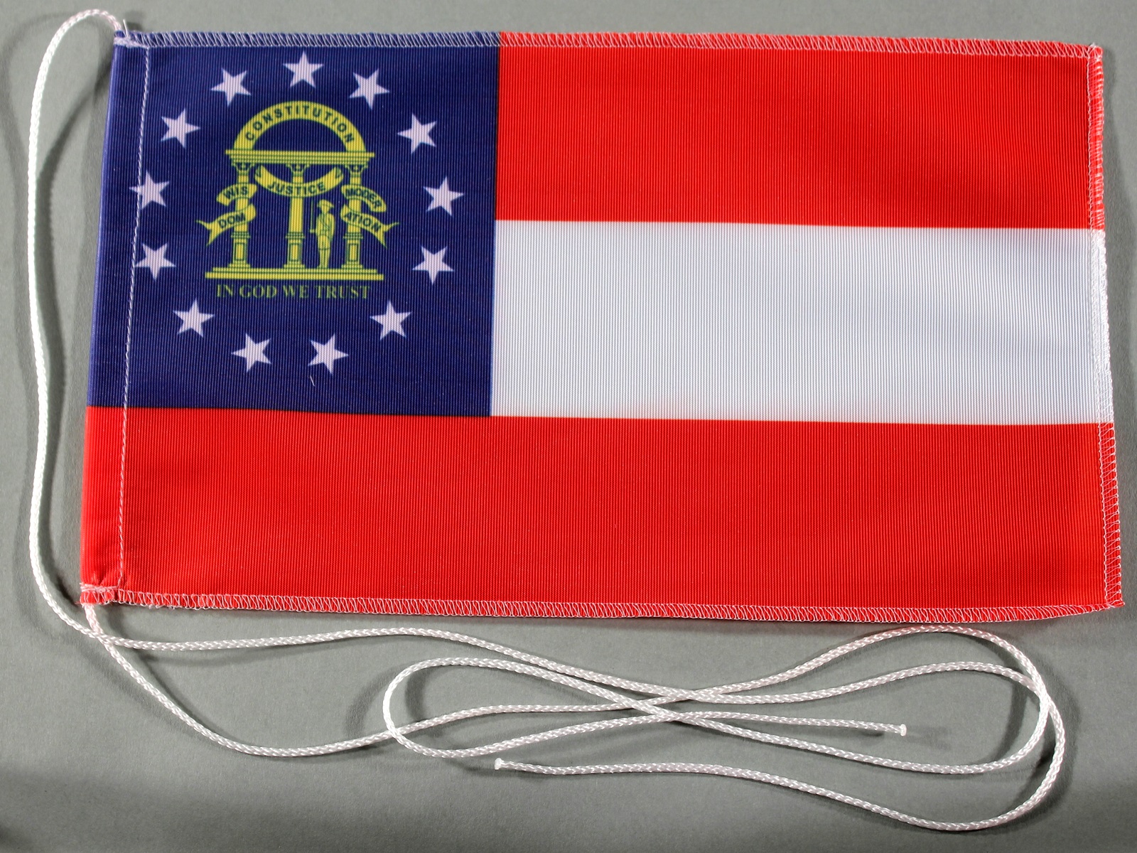 Tischflagge Georgia USA Bundesstaat US State 25x15 cm optional mit Holz- oder Chromständer Tischfahn