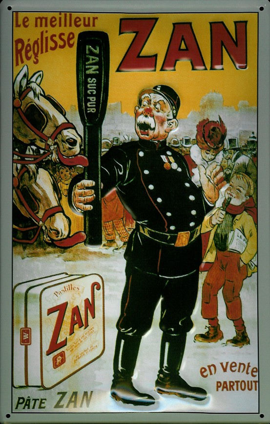 Blechschild Zan Pate Pferde Schild retro Werbeschild Nostalgieschild