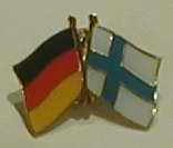 fp_18 Finnland / Deutschland Freundschafts Pin Anstecker Flagge Fahne Nationalflagge