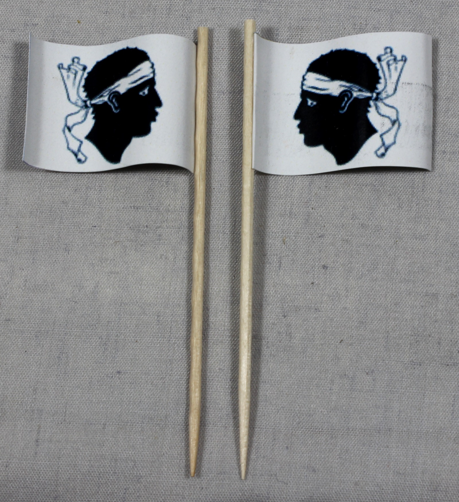Party-Picker Flagge Korsika Frankreich Papierfähnchen in Spitzenqualität 50 Stück Beutel