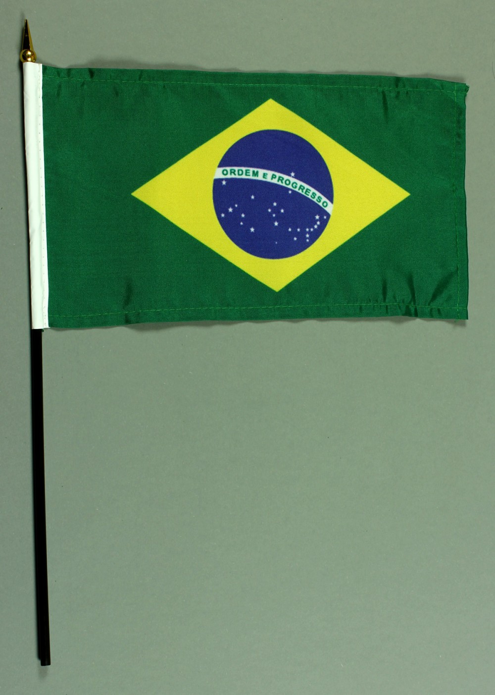 tischfahne-brasilien-15x25cm Tischflagge Brasilien 15x25 cm BASIC optional mit Tischflaggenständer