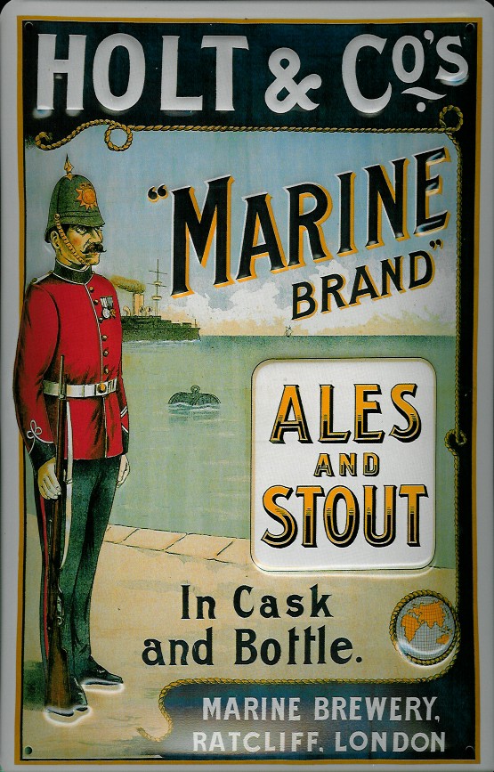 Blechschild Holt & Co. London Marine Brand Ales Stout Schild Nostalgieschild