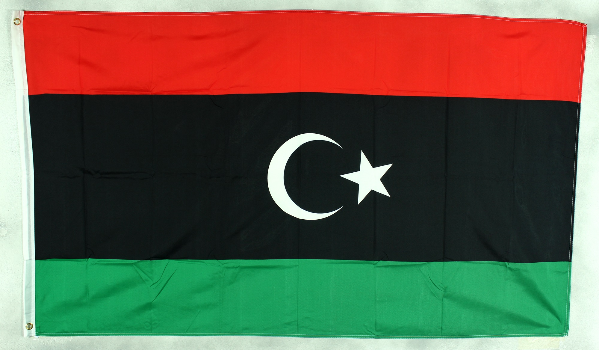 Flagge Fahne Libyen neu Halbmond Libyenflagge  Nationalflagge Nationalfahne Lybien