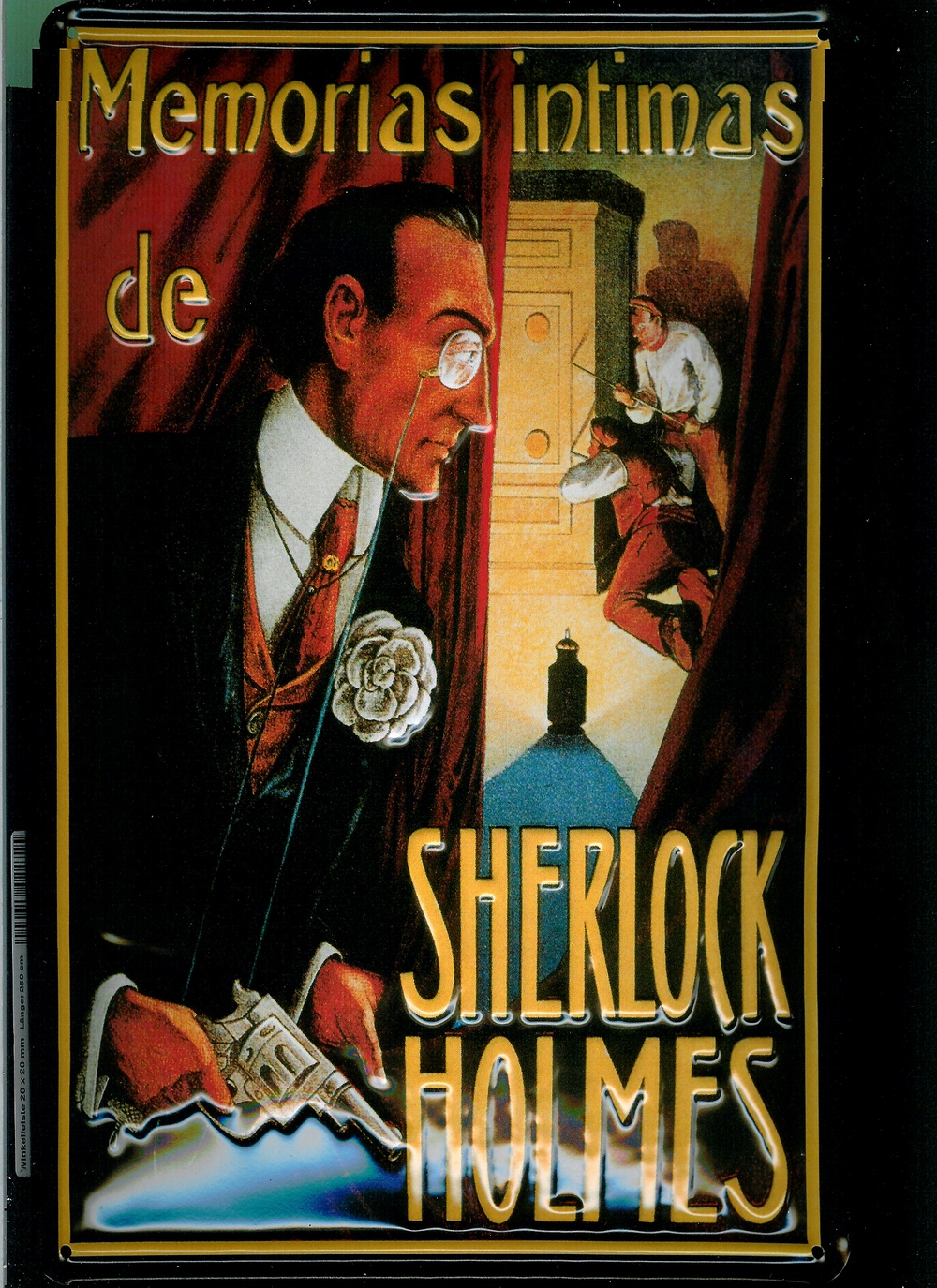 Blechschild Sherlock Holmes Memorias Intimas Filmplakat Werbeschild Schild Nostalgieschild