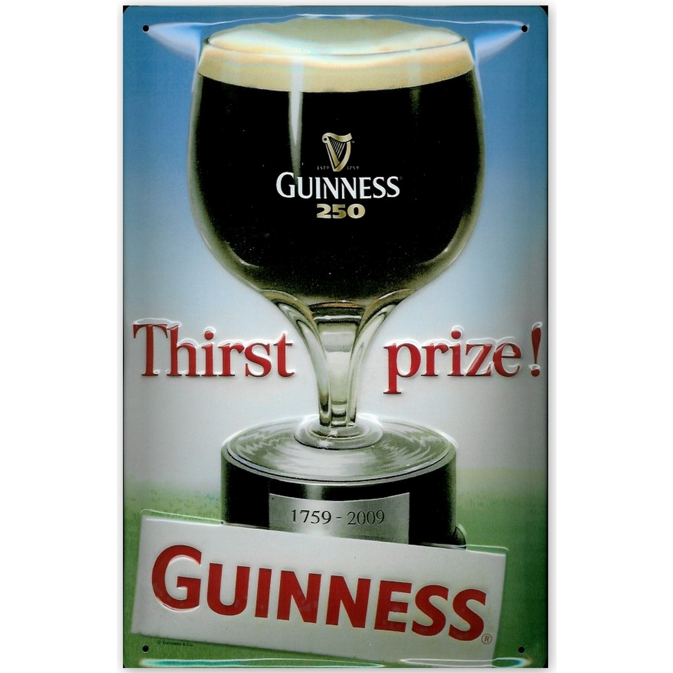 Blechschild Guinness Thirst Prize Bier Schild Kneipenschild