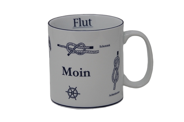 moin-becher Jumbobecher Moin Becher mit Seemannsknoten groß Knotenbecher Kaffeebecher
