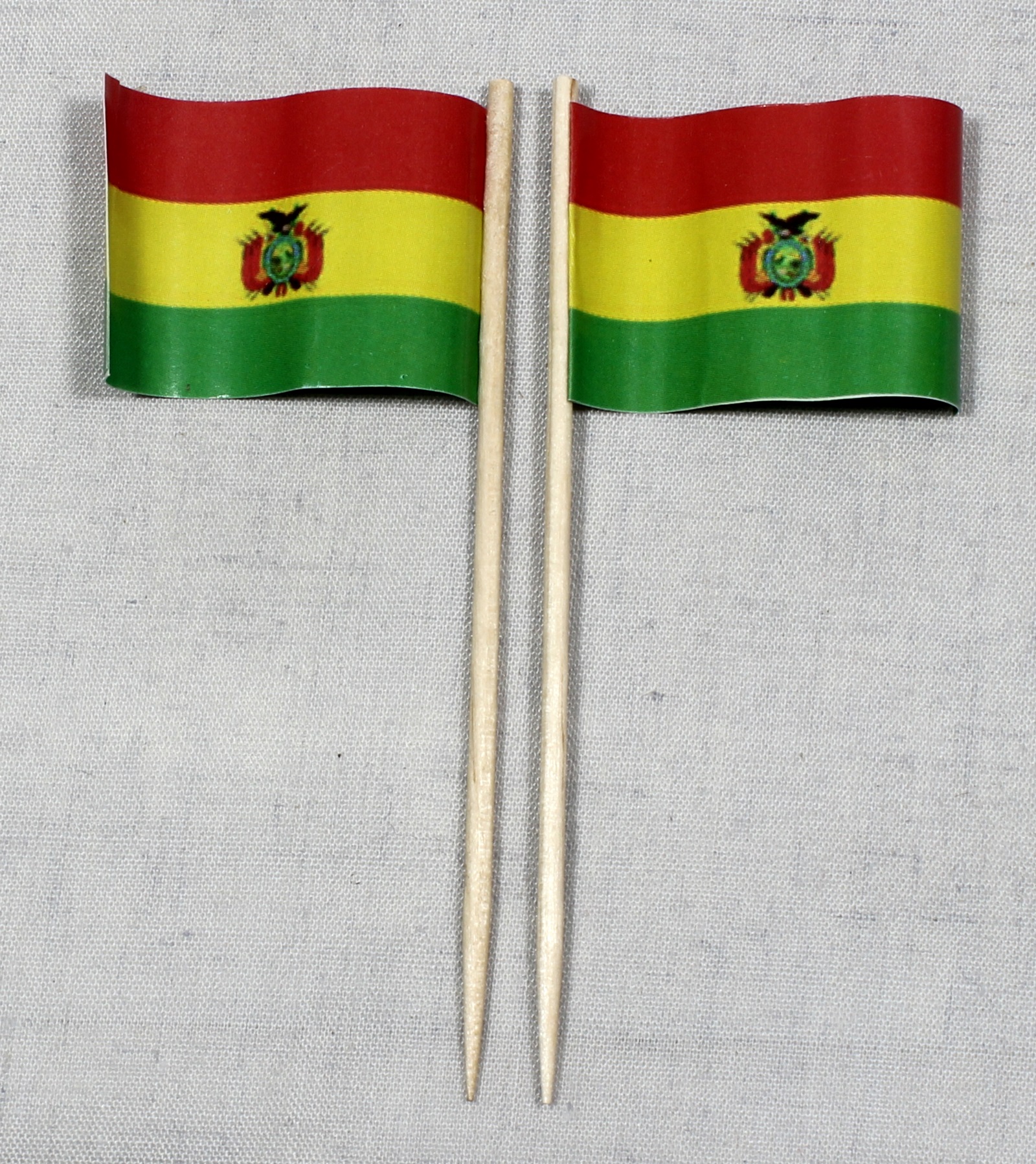 deko-picker-bolivien596e8e9833766 Party-Picker Flagge Bolivien Papierfähnchen in Spitzenqualität 50 Stück Beutel