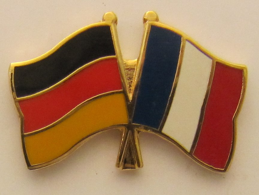 freundschafts_pin_flaggen_deutschland_frankreich Frankreich / Deutschland Freundschafts Pin Anstecker Flagge Fahne Nationalflagge