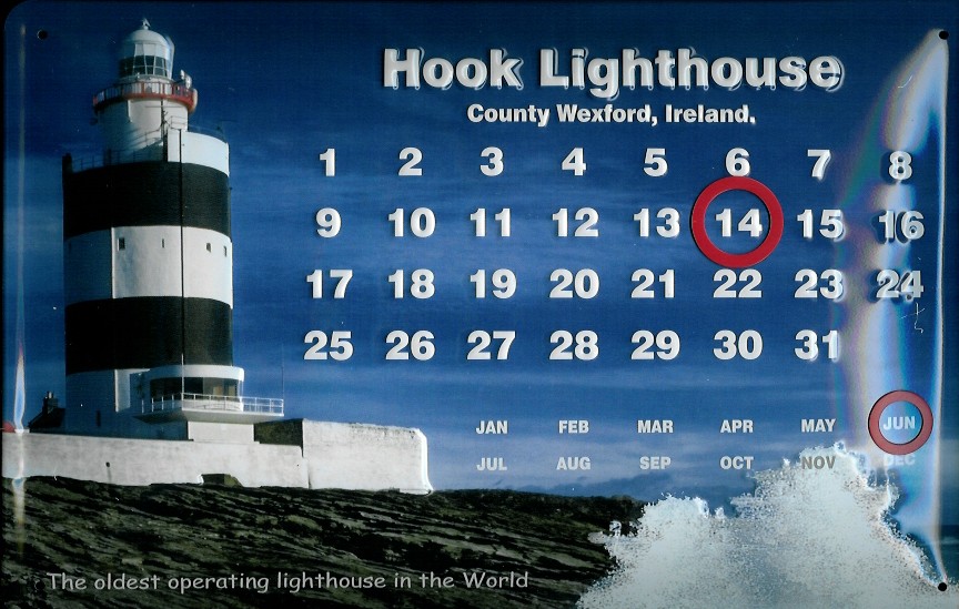 Blechschild Nostalgieschild Hook Leuchtturm Irland Lighthouse Schild Magnet Kalender