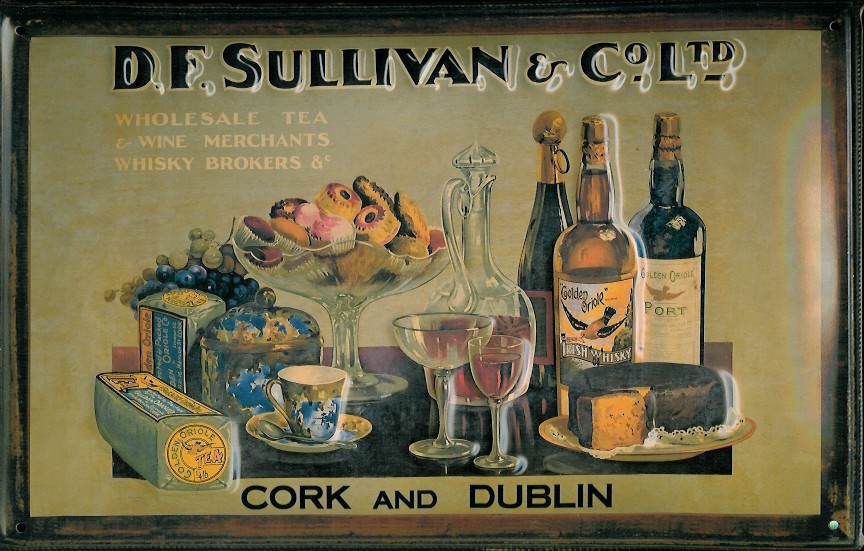 A746-Sullivan Blechschild D.F. Sullivan Whisky Cork Dublin retro Schild Nostalgieschild