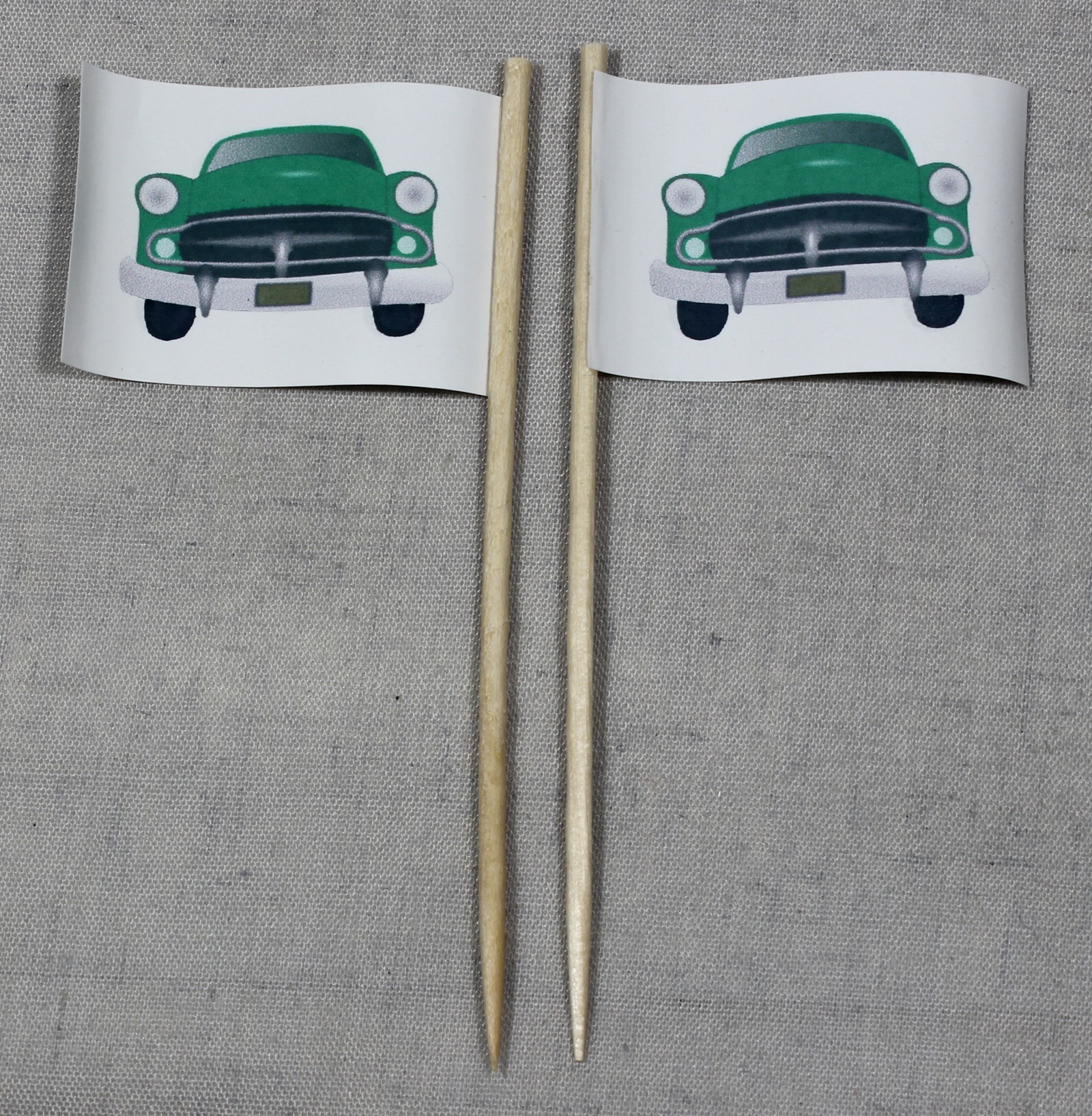 deko-picker-auto Party-Picker Flagge Auto Oldtimer Papierfähnchen in Spitzenqualität 50 Stück Beutel