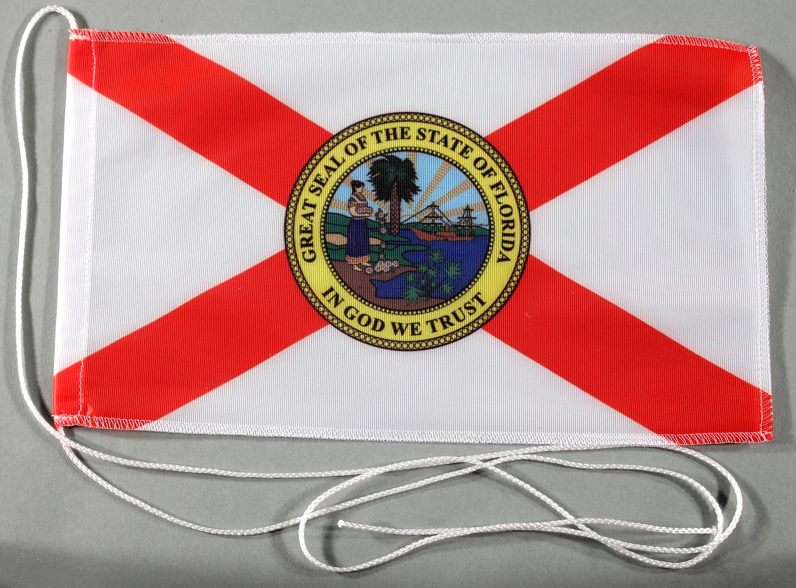 tischfahne-florida Tischflagge Florida USA Bundesstaat US State 25x15 cm optional mit Holz- oder Chromständer Tischfahn