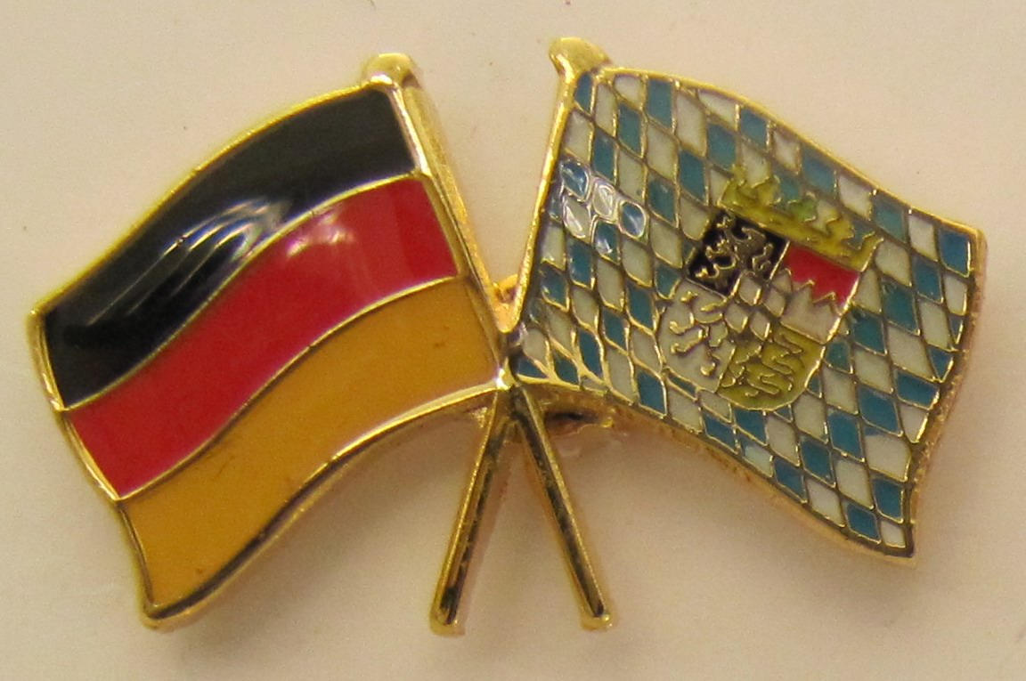 freundschafts_pin_deutschland_bayern Bayern / Deutschland Freundschafts Pin Anstecker Flagge Fahne Nationalflagge