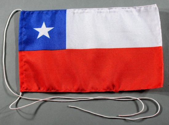 1152tischfahne-chile Tischflagge Chile 25x15 cm optional mit Holz- oder Chromständer Tischfahne Tischfähnchen
