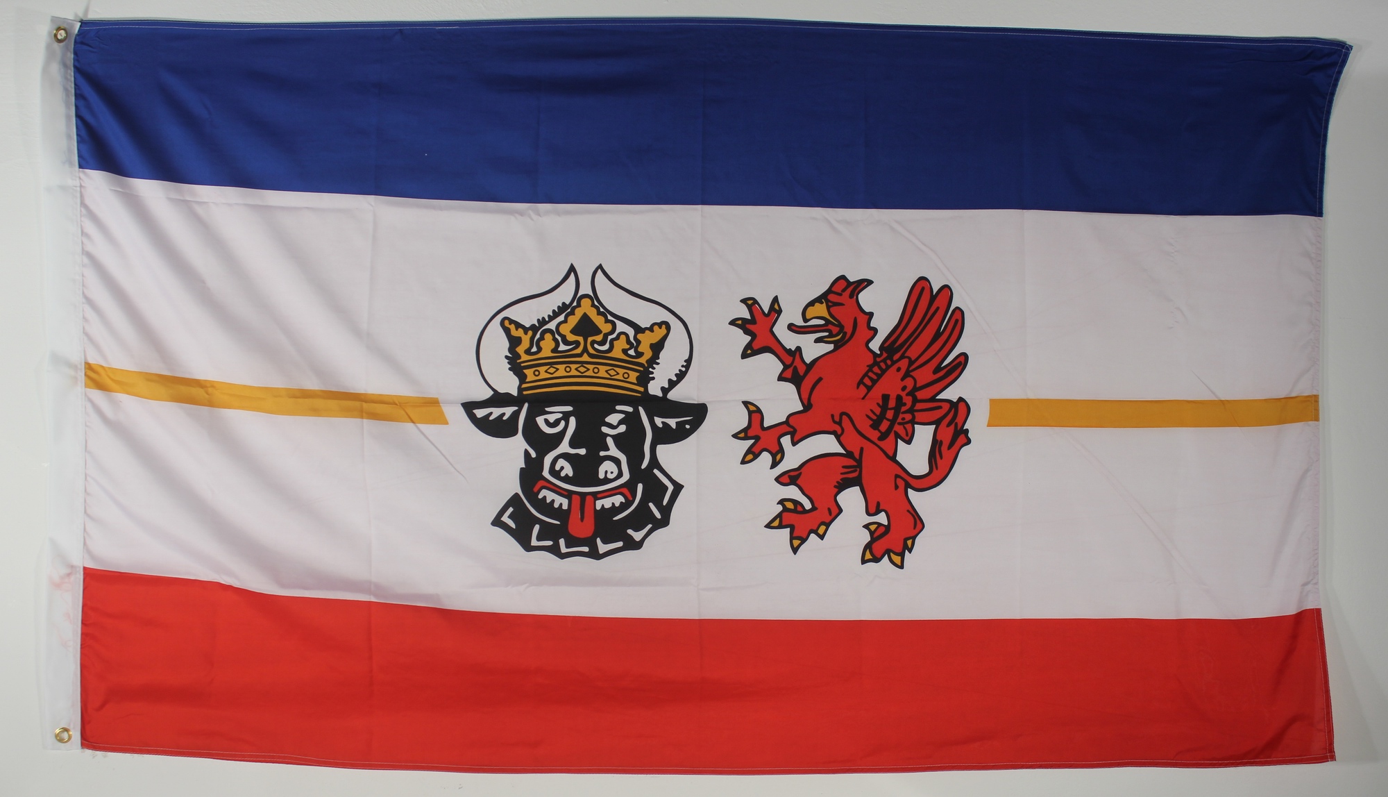 flagge-mecklenburg-vorpommern Mecklenburg Vorpommern Flagge Großformat 250 x 150 cm wetterfest