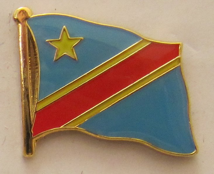 Kongo Kinshasa neu Pin Anstecker Flagge Fahne Nationalflagge