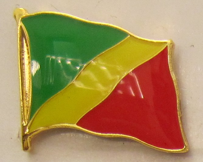 Kongo Brazzaville Pin Anstecker Flagge Fahne Nationalflagge
