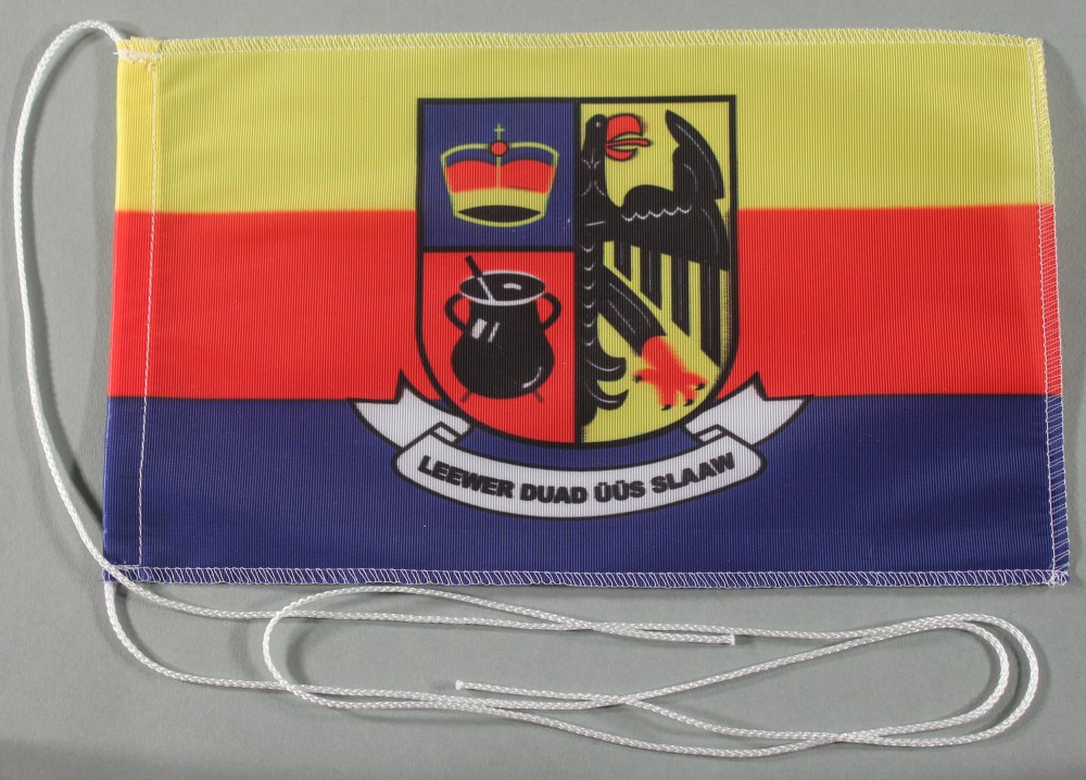 Tischflagge Nordfriesland Nord Friesland 25x15 cm optional mit Holz- oder Chromständer Tischfahne Ti