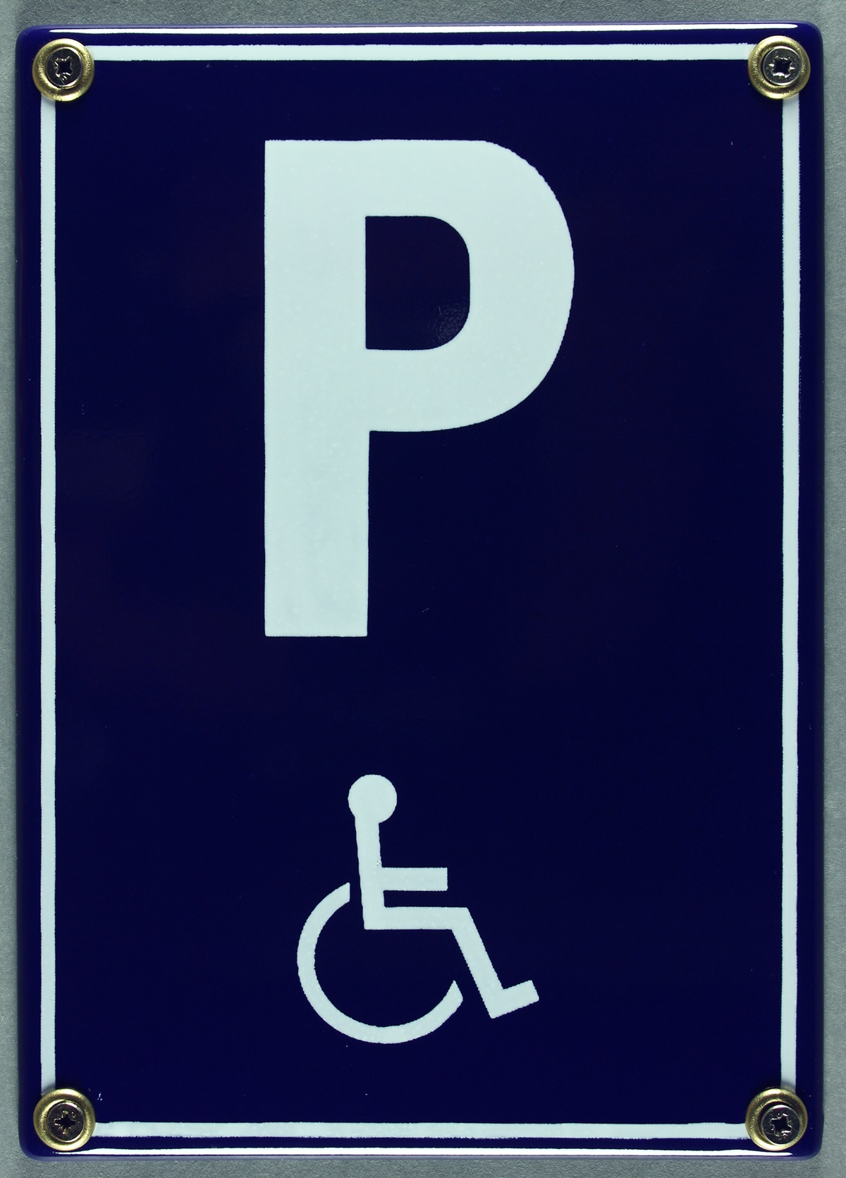 verkehrszeichen-behindertenparkplatz Emaille Schild Parkplatz Behinderte Behindertenparkplatz Rollstuhl Verkehrsschild Verkehrszeichen Em