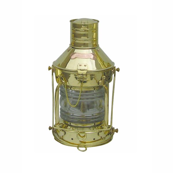 Ankerlampe-39cm-Petroleum Ankerlampe Schiffslampe 39cm Messing Petroleumbrenner
