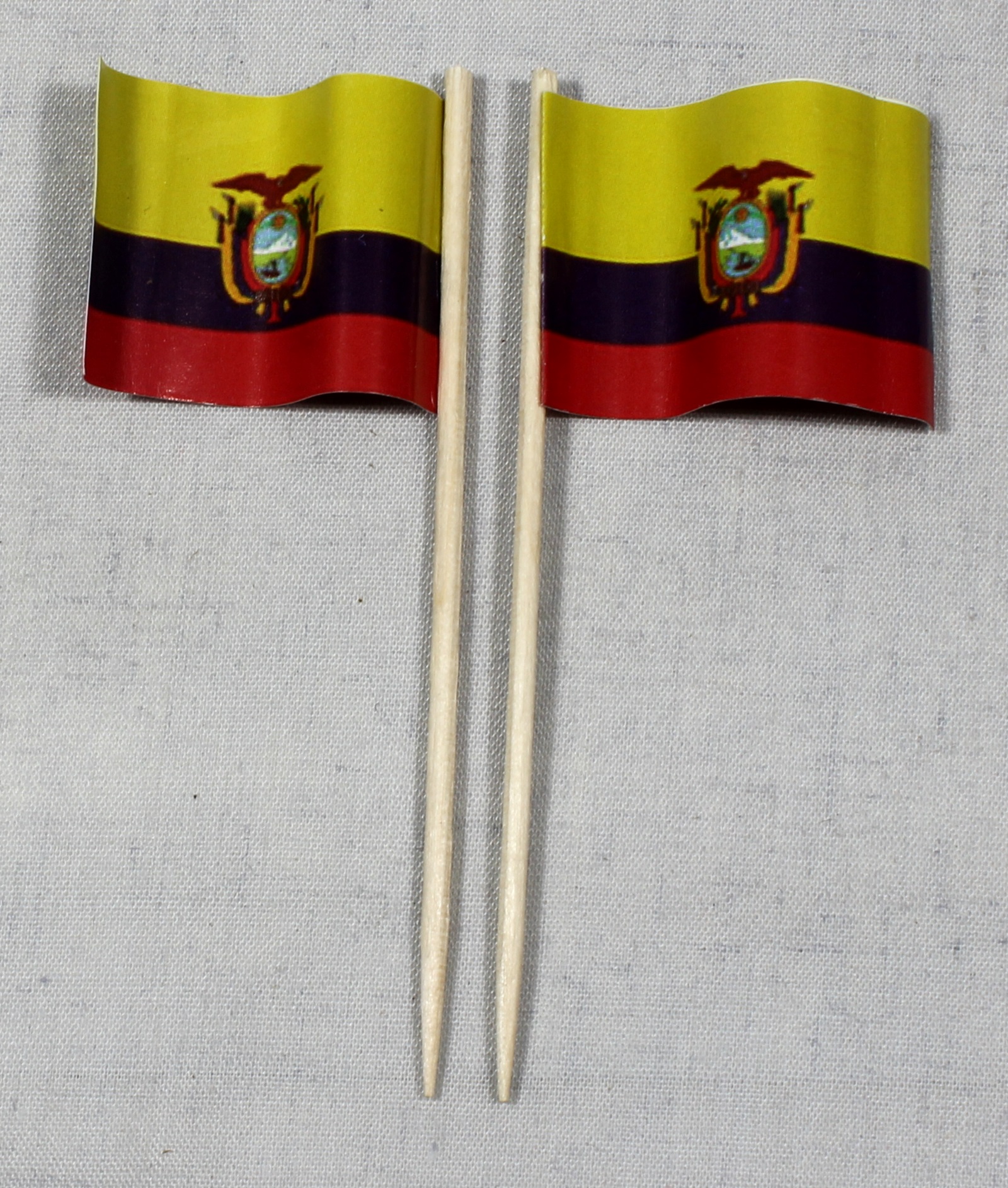deko-picker-ecuador596e8eebe45a5 Party-Picker Flagge Ecuador Papierfähnchen in Spitzenqualität 50 Stück Beutel