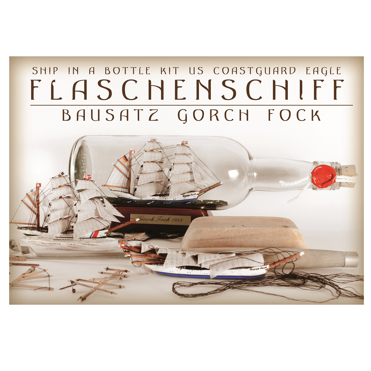Buddelschiff Bausatz Gorch Fock Buddelschiff Bausatz Gorch Fock