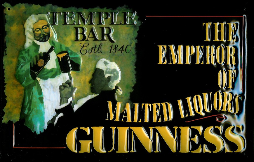 Blechschild Guinness Liquor Temple Bar Schild retro Kneipenschild