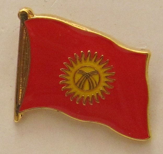 Kirgistan Pin Anstecker Flagge Fahne Nationalflagge