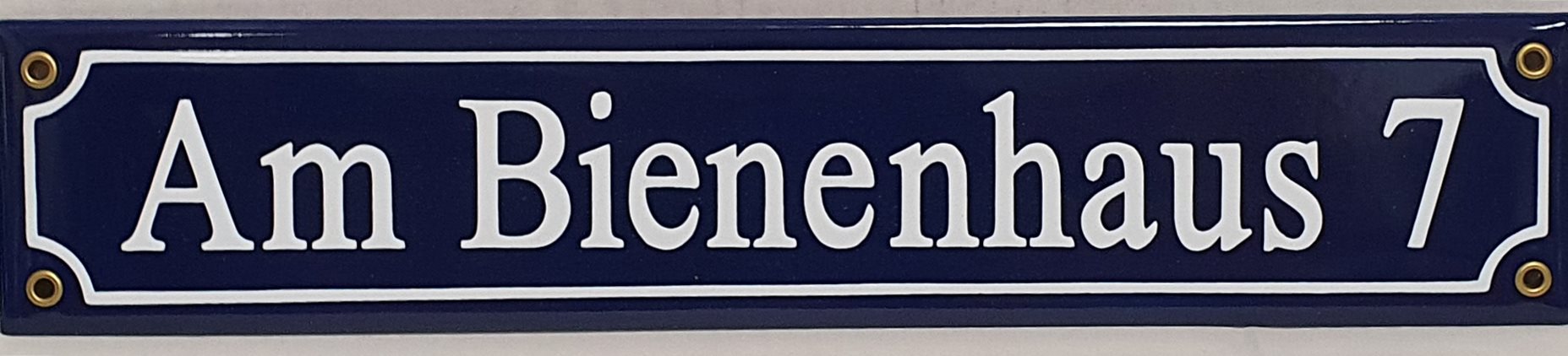 strassenschild-emaille2 Straßenschild Höhe 8 cm mit Wunschnamen Text nach Wunsch Emaille Schild