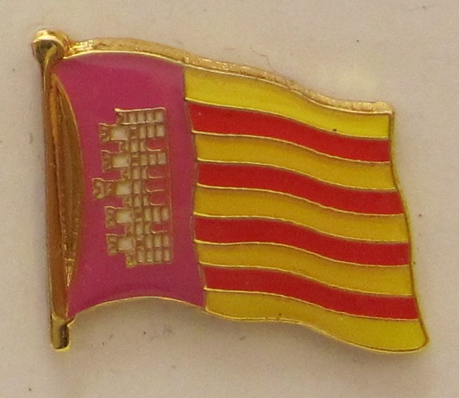 Pin Anstecker Flagge Fahne Mallorca Spanien Inselflagge